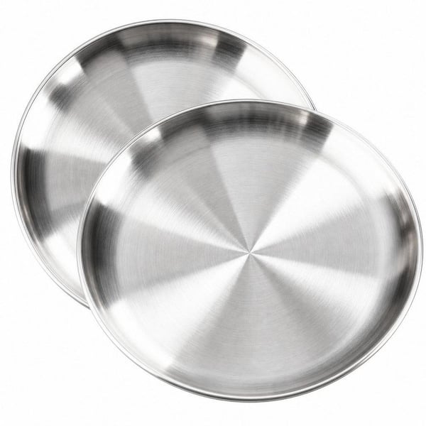 2-Pack 10 in. Pizza Pans, Durable Non-Toxic Round Pizza Pans for Cookie Pizza Pie Cake, Dishwasher Safe & Easy Clean