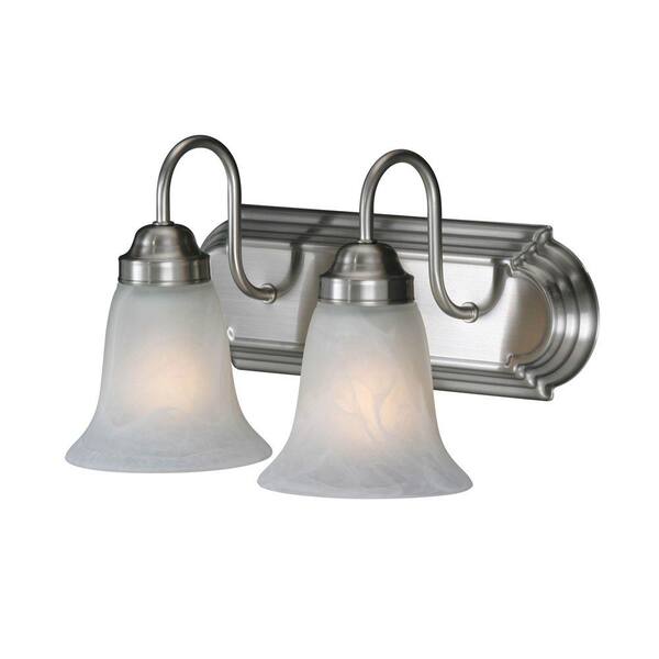 Unbranded Yvonne Collection 2-Light Pewter Vanity Light