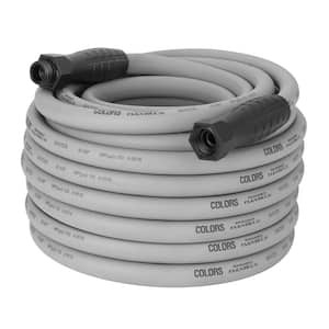 Colors Series 5/8 in. x 100 ft. 3/4 in. 11-1/2 GHT Fittings Garden Hose with SwivelGrip in Slate Grey