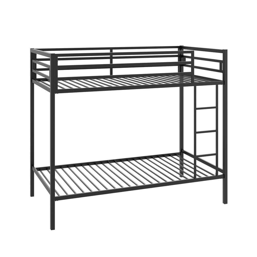 SAUDER Boulevard Cafe Black Twin Metal Bunk Bed 427953 - The Home Depot