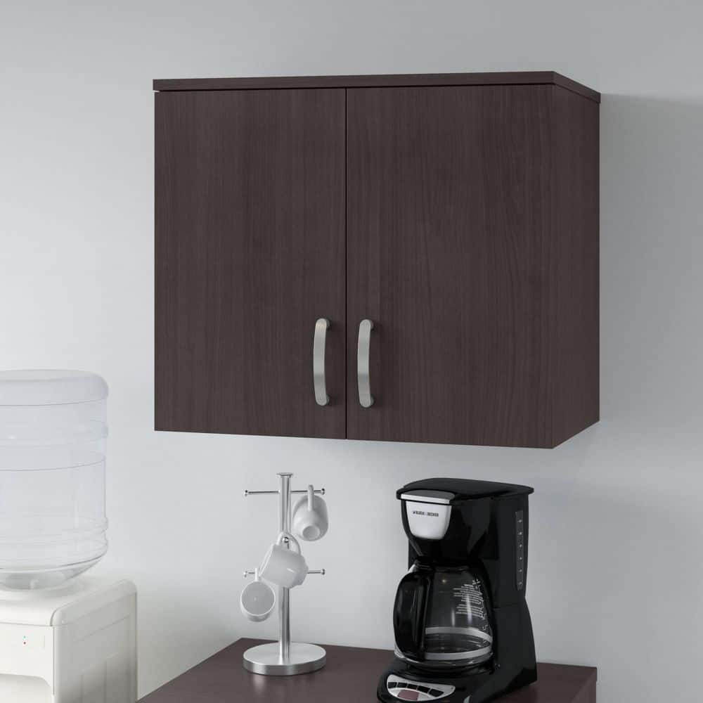 Universal Storm Gray 24.17 in. Accent Storage Cabinet with Doors and Shelve
