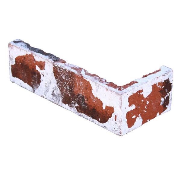 Unbranded Modular Corner Manufactured Used 7.63 in. x 0.63 in. x 2.25 in. Thin Clay Brick-DISCONTINUED