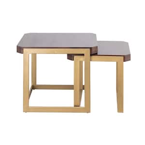 Valley Nesting 24 in. Mahogany Square Wood Accent Table