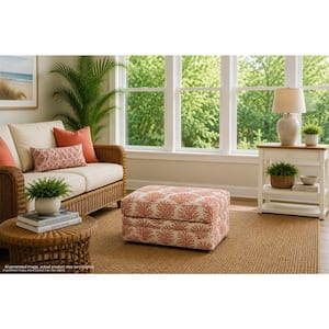 Coral Reef 37 in. W x 27 in. D x 21 in. H Polyester Blend Upholstered Rectangular Medium Size Ottoman