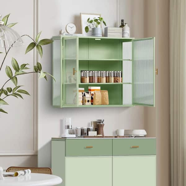 Bathroom Under Sink Cabinet With 2 Storage Shelf Double Door