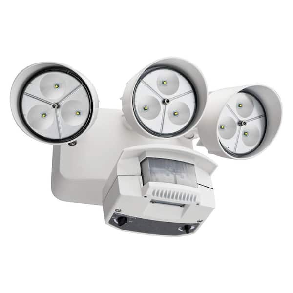 Lithonia Lighting White Motion Sensor Outdoor Flood Light LED