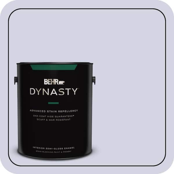 BEHR DYNASTY 1 gal. #PPU16-08 Hint of Violet Semi-Gloss Enamel Interior Stain-Blocking Paint & Primer