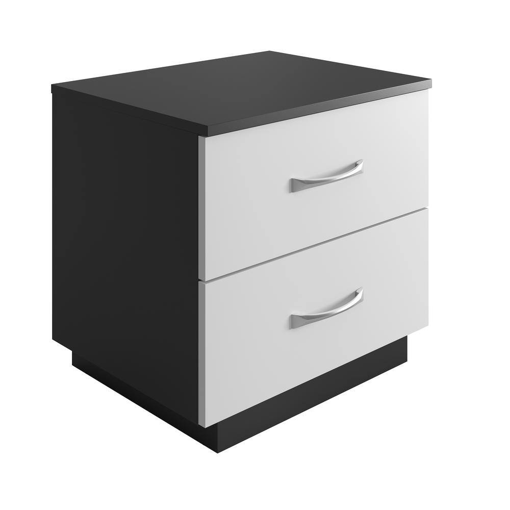 Boyd Sleep Hamilton Modern 2 Drawer Pedestal Base Nightstand Black