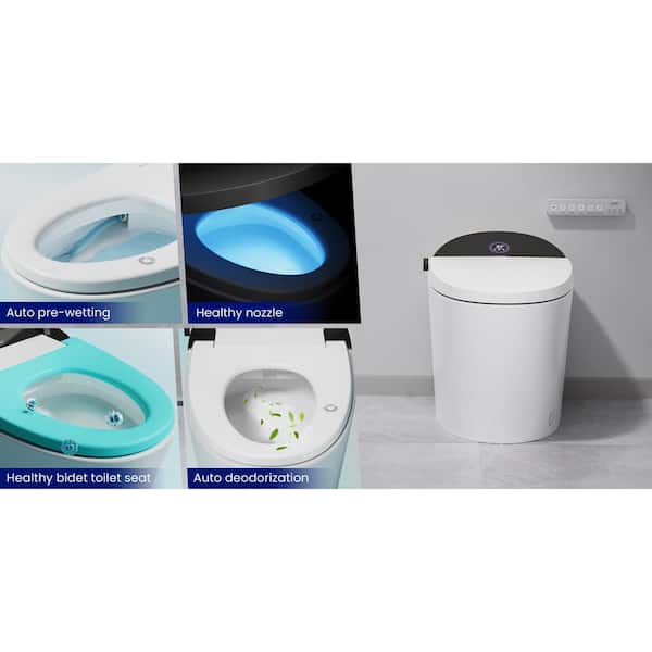 CANEST Elongated Smart Bidet Toilet 1.08/1.45 GPF Dual Flush with Auto Open/Close & Heated Seat