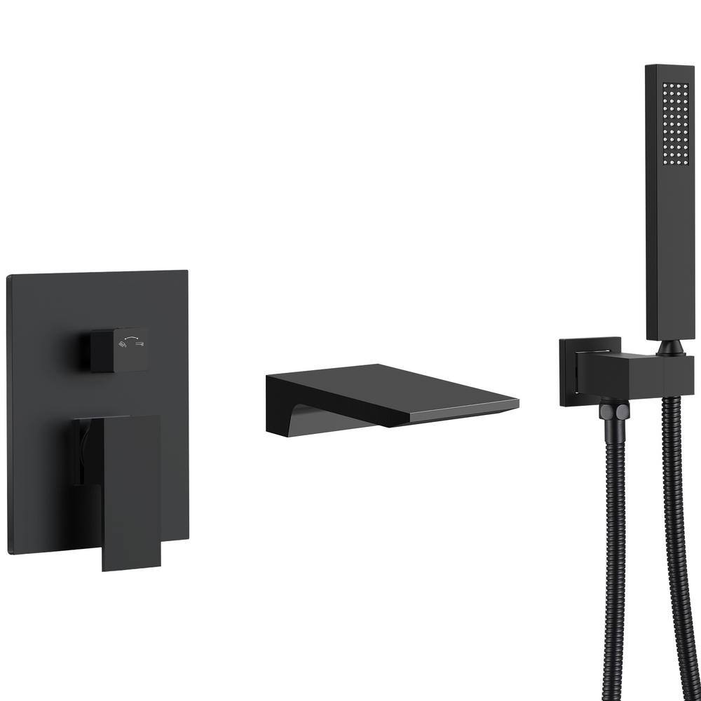 GRANDJOY Classic Rain Single Handle 2Spray Tub and Shower Faucet 3 GPM