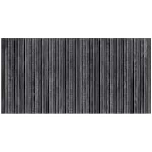 Montgomery Ribbon Black 4 in. x 0.41 in. Matte Porcelain Floor and Wall Tile Sample