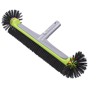 17.5 in. Pool Scrub Brush Head for Cleaning Pool Walls with Premium Strong Bristles and Reinforced Aluminium Back