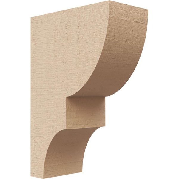 Ekena Millwork 2 in. x 6 in. x 4 in. Series 2 Classic Ridgewood Rough Cedar Woodgrain Timberthane Polyurethane Corbel, Primed Tan