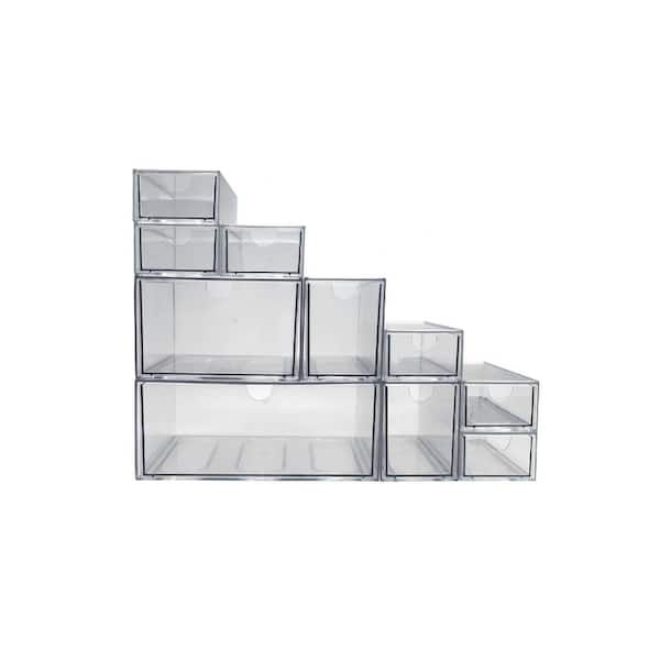 10 Pack Clear 9 in. x 4 in. Acrylic ‎Adjustable Desk Accessories