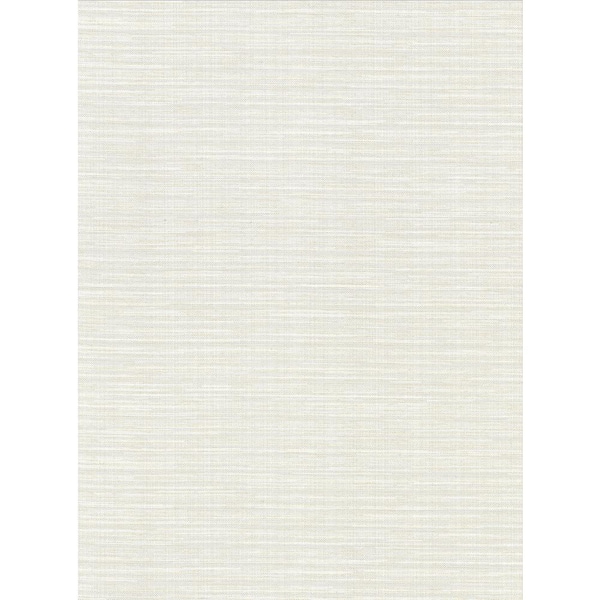 Warner Bay Ridge White Faux Grasscloth White Wallpaper Sample