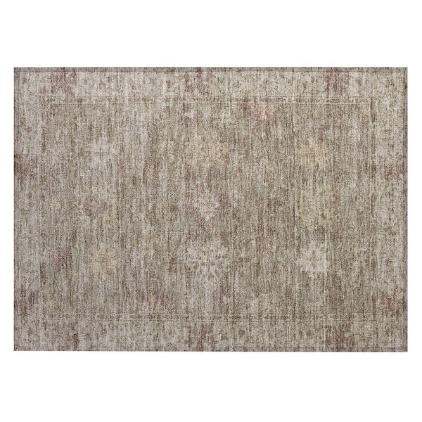 Chantille Machine Washable Indoor/Outdoor Abstract ACN2051 Khaki 1 ft. 8 in. x 2 ft. 6 in. Accent Rug