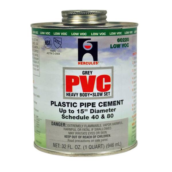 Unbranded 32 oz. PVC Heavy Slow Set Cement - Gray-DISCONTINUED