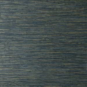 Fusion Blue Navy Plain Textured Non-Pasted Paper Wallpaper Sample