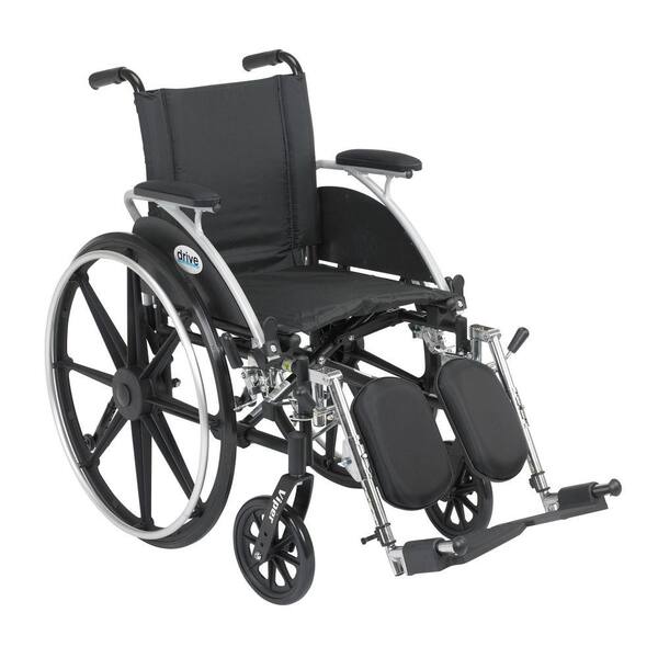 Drive Viper Wheelchair with Removable Flip Back Adjustable Desk Arms and Elevating Legrest