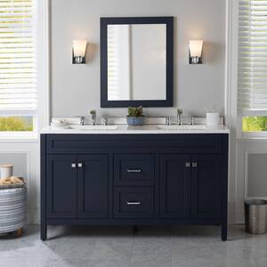Maywell 60 in. W x 19 in. D x 34 in. H Bath Vanity Cabinet without Top in Blue