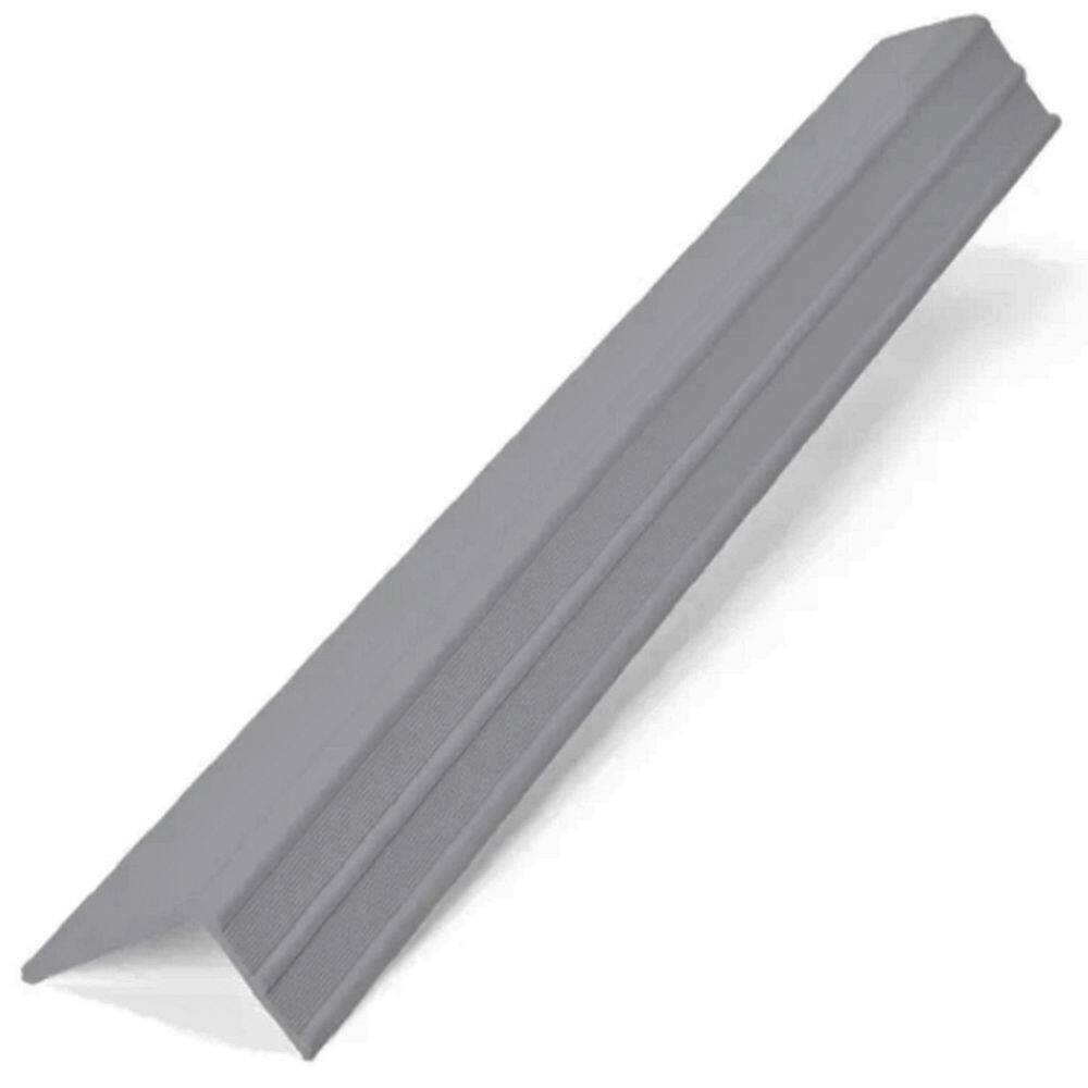 DeckTop 8 ft. Coastal Grey Rigid PVC Deck Board Cover Edge Trim for Composite and Wood Patio