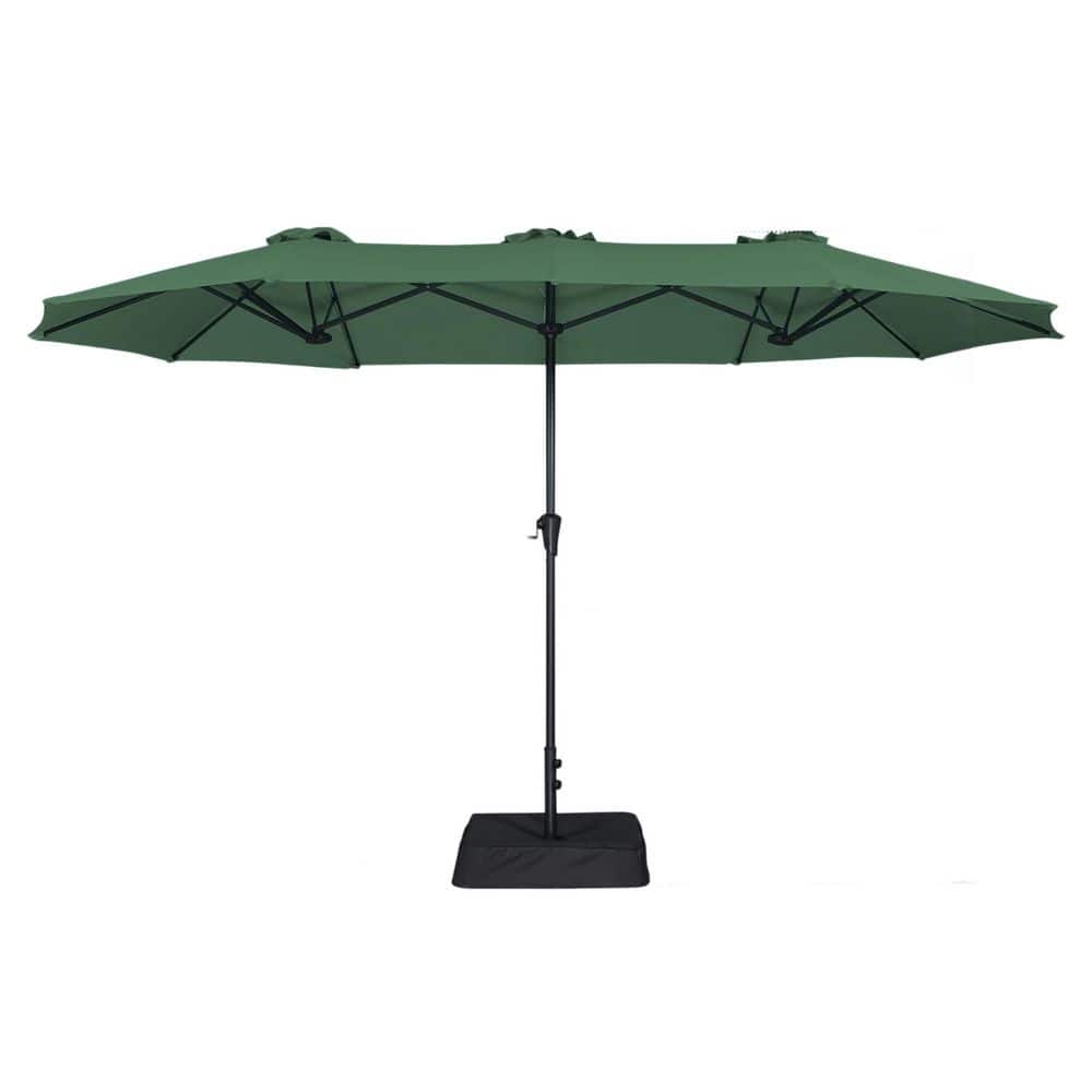 13 ft. Alloy Steel Outdoor Patio Umbrella Base Included, Double Sided Pool Umbrellas with Fade Resistant in Forest Green price history on PriceWatchPro