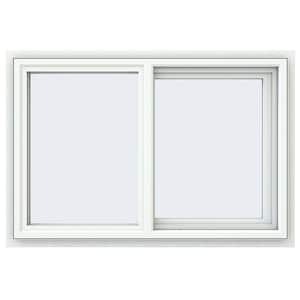 35.5 in. x 23.5 in. V-4500 Series White Vinyl Right-Handed Sliding Window with Fiberglass Mesh Screen