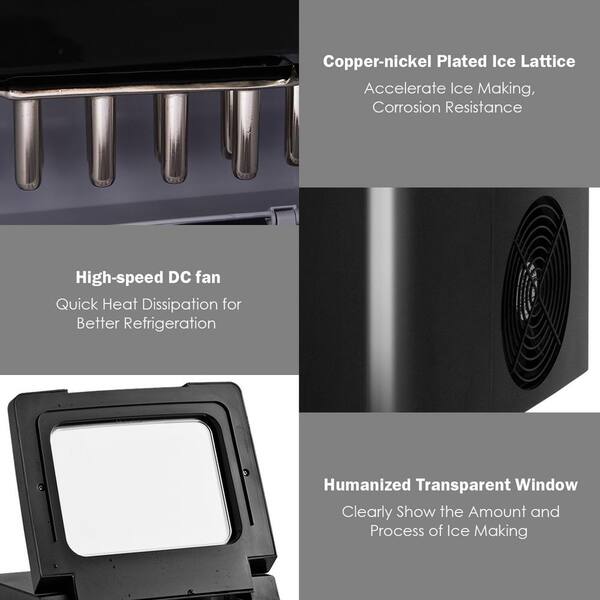 Aoibox 24 lbs. Countertop Portable Ice Maker Countertop in