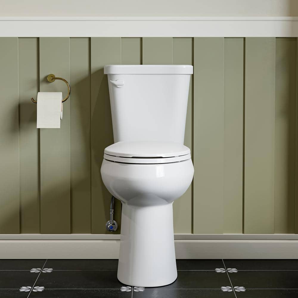 19-Inch White Elongated High Efficiency Two-Piece Toilet