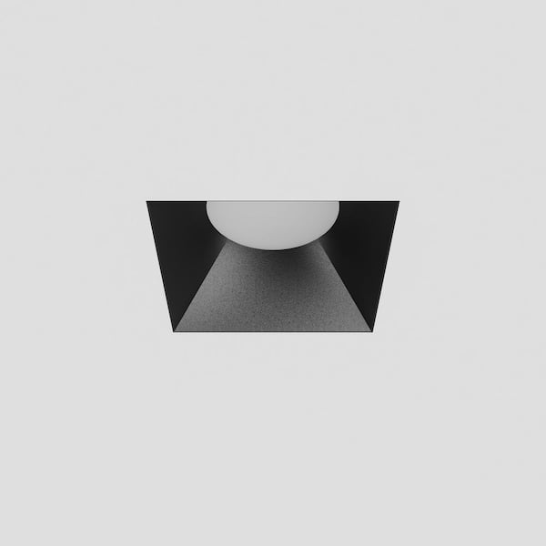 Inspira 2 in. Black Square Trimless Integrated LED Canless Recessed Lighting Kit Selectable 5CCT 9W 700LM ETL (1-Pack)