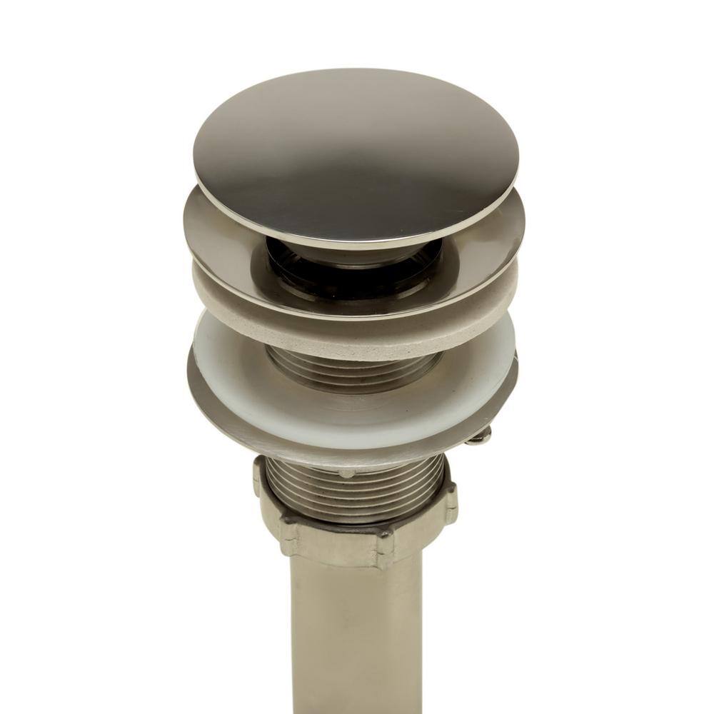 Polished Stainless Steel Mushroom Pop-Up Drain for Sink