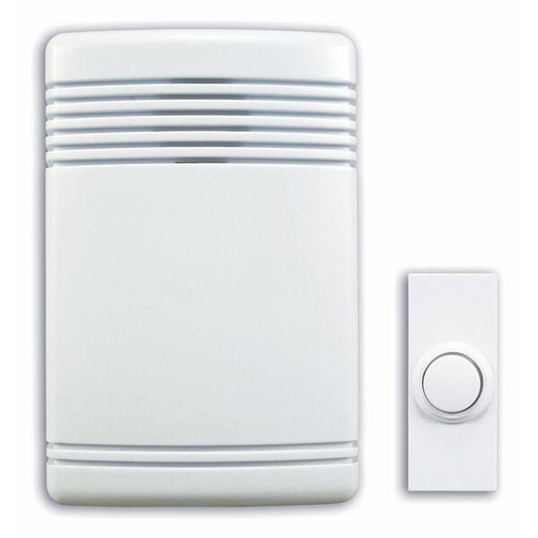 Heath Zenith Wireless Battery Operated Door Chime Kit With White Cover-DISCONTINUED