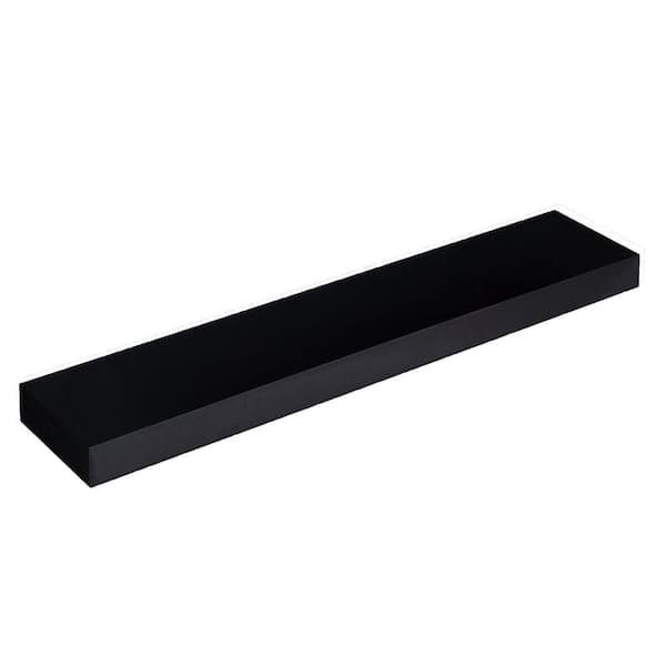 Southern Enterprises Milson 48 in. Black MDF Floating Shelf
