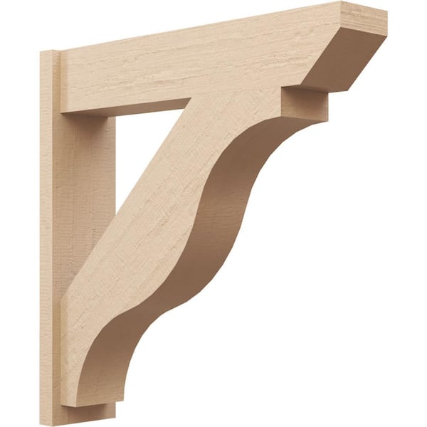 Ekena Millwork 8 in. x 36 in. x 36 in. Funston Slat Rough Cedar Woodgrain Timberthane Polyurethane Outlooker, Primed Tan