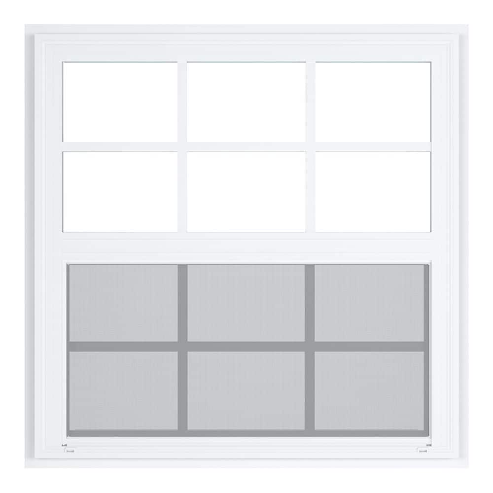 Ply Gem 35.5 in. x 35.5 in. 500 Series White Vinyl Single Hung