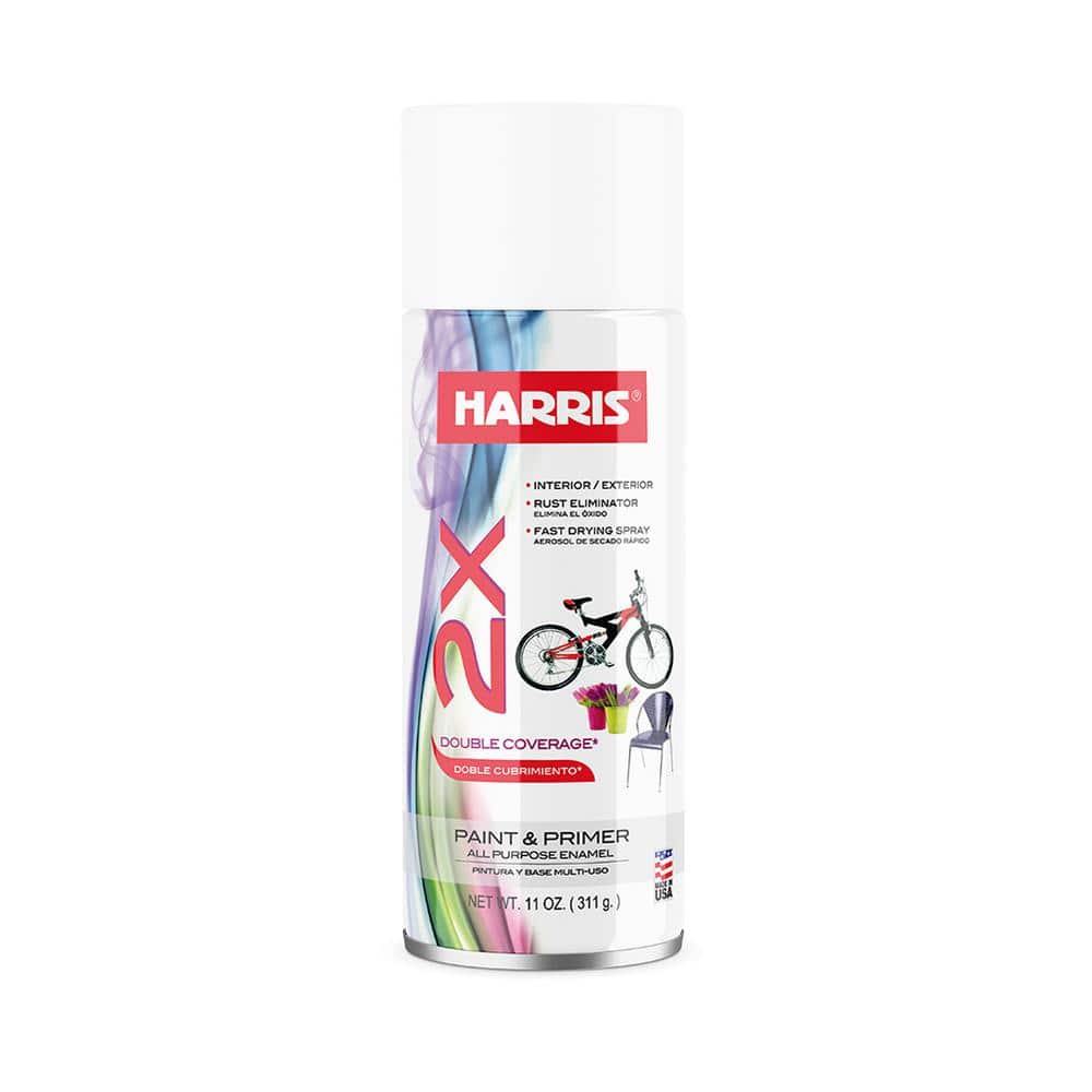 Harris Enamel 11 oz. Flat White Interior/Exterior Spray Paint 38102