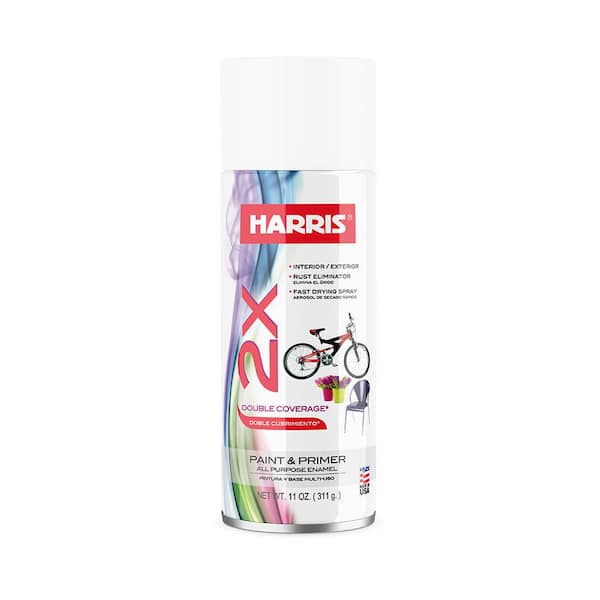 Harris Enamel 11 oz. Flat White Interior/Exterior Spray Paint