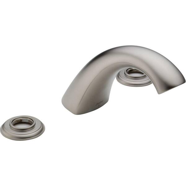Delta Innovations 2-Handle Deck-Mount Roman Tub Faucet Trim Only Less Handles in Pearl Nickel-DISCONTINUED
