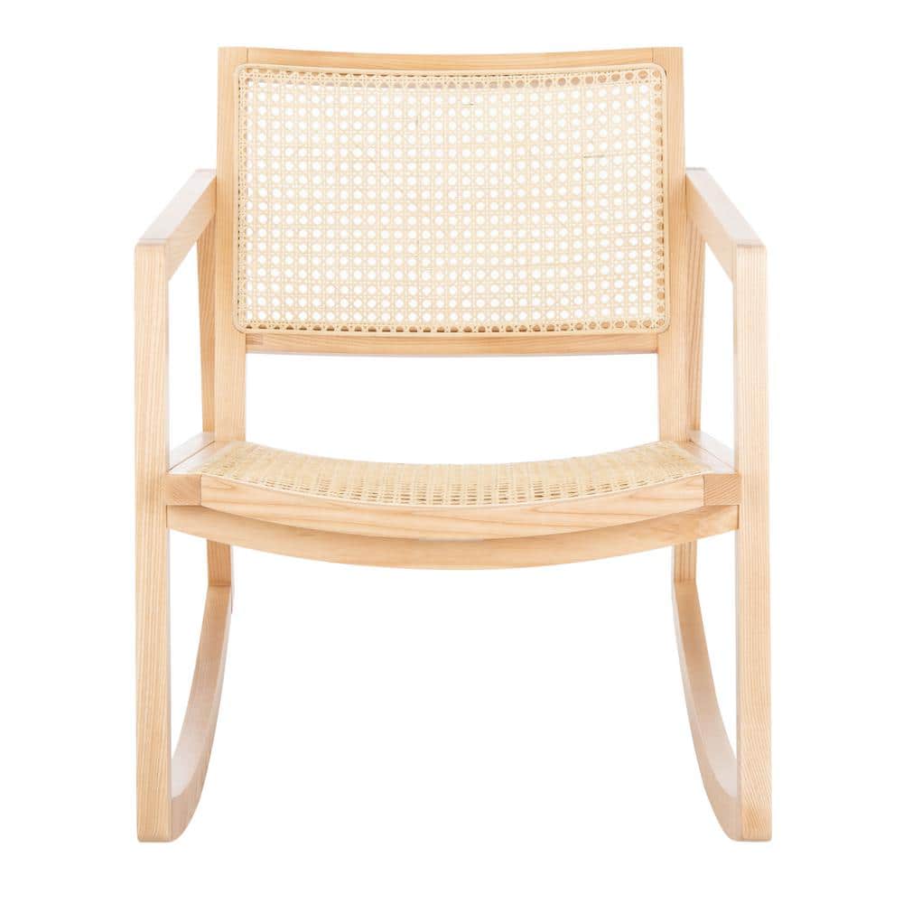Coastal Comfort Natural Rattan 23" Glider Rocking Chair