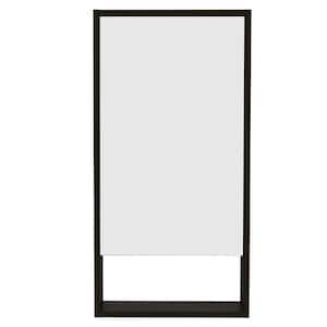 17.9 in. W x 35.4 in. H Rectangular Bathroom Surface Mount Medicine Cabinet with Mirror, Single Door, 3 Shelves in Black