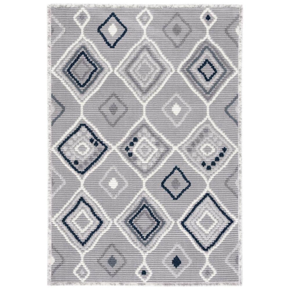 Marrakesh Gray and Light Gray Rectangular Wool Area Rug