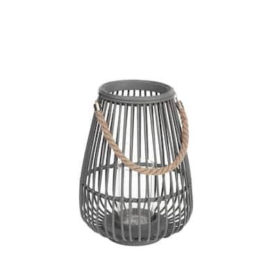 14.9 in. Wood and Metal Outdoor Patio Lantern