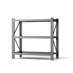 3-Tier Industrial Shelving Rack - 63in, Heavy Duty Steel Shelving Unit Adjustable, 51.2" W*23.6" D*47.3"H