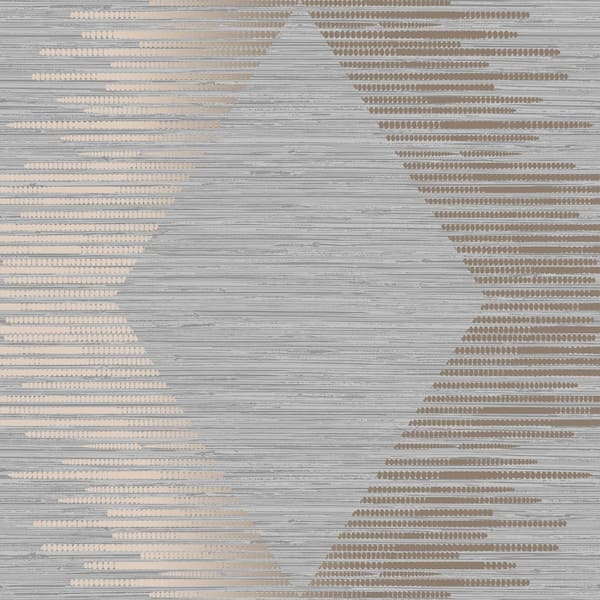 Superfresco Easy Serenity Geo Grey and Rose Gold Non-Woven Paper Removable Wallpaper