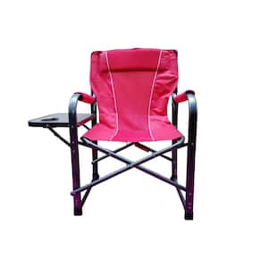 Metal Folding Director Chair in Red