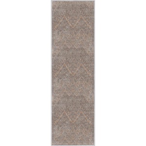 Grey 2 ft. 3 in. x 7 ft. 3 in. Asha Anya Vintage Tribal Runner Area Rug