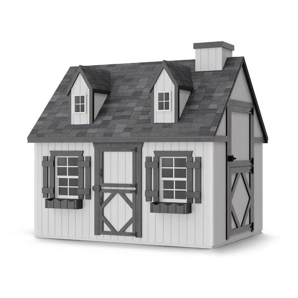 6 ft. x 8 ft. Cape Cod Outdoor Wood Playhouse with Floor, Loft