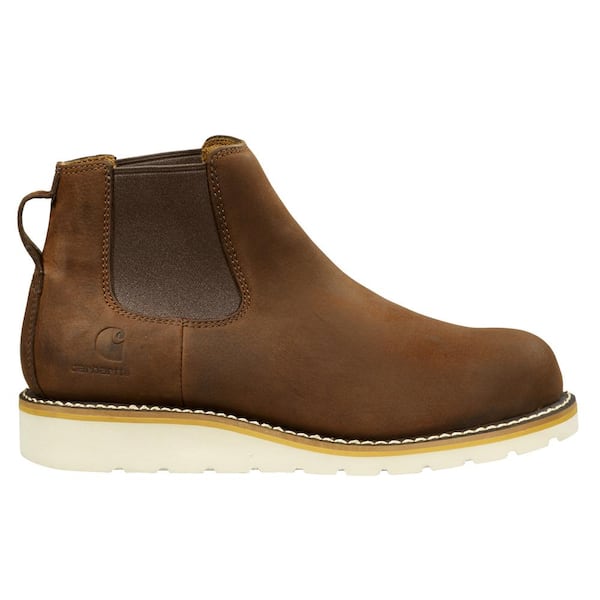Carhartt Men's 5 in. Chelsea Steel Toe Brown Wedge Work Boot (8 W)