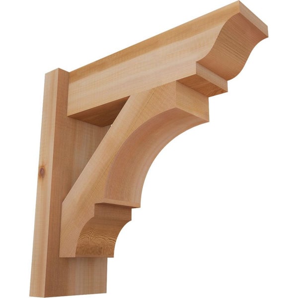 Ekena Millwork 6 in. x 16 in. x 16 in. Western Red Cedar Del Balboa Traditional Smooth Outlooker