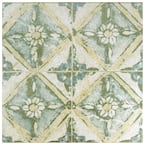 Klinker Retro Blanco Dafodil Encaustic 12-3/4 in. x 12-3/4 in. Ceramic Floor and Wall Quarry Tile (1.13 sq. ft./Each)